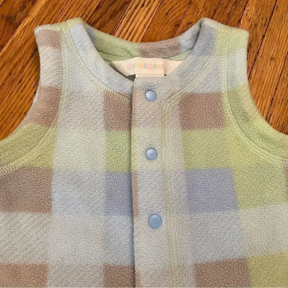 Vintage Gymboree fleece plaid jumper.